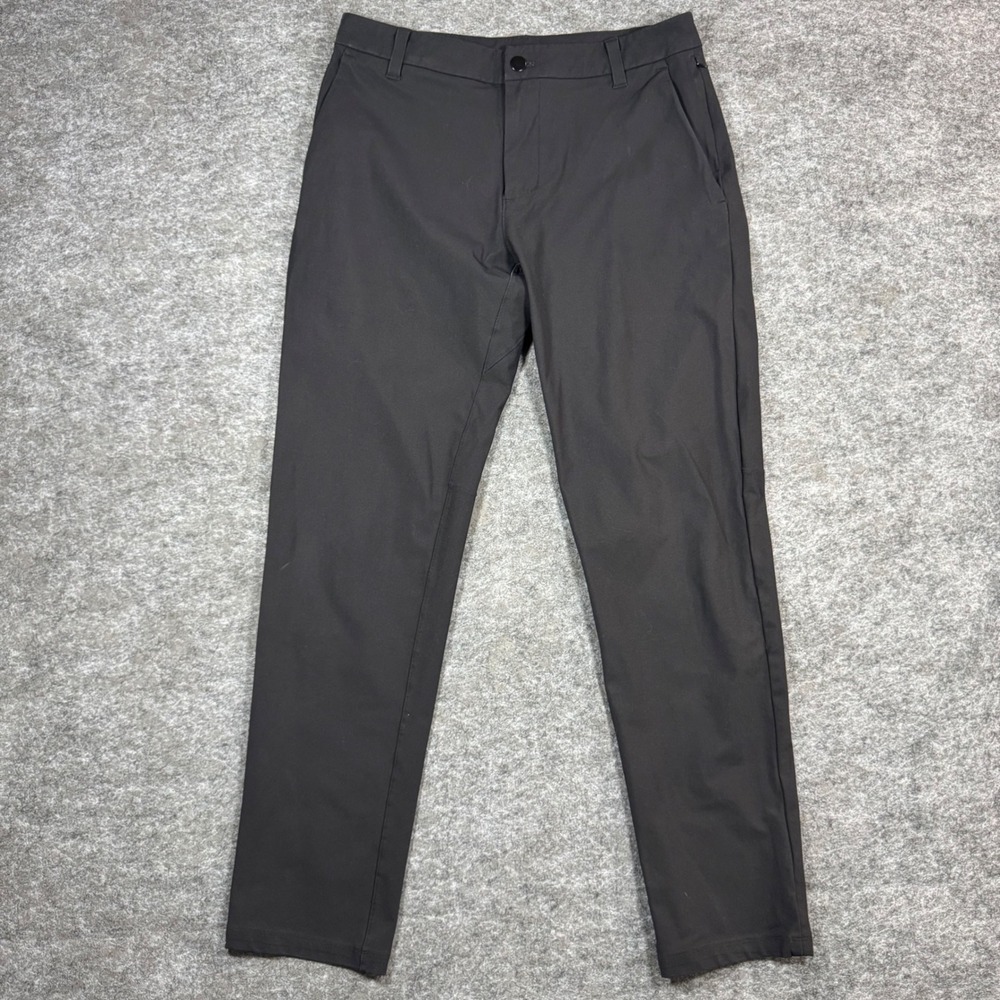 Lululemon Commission Slim Fit Pant Mens 30x29.5 Black Commuter Stretch Pockets